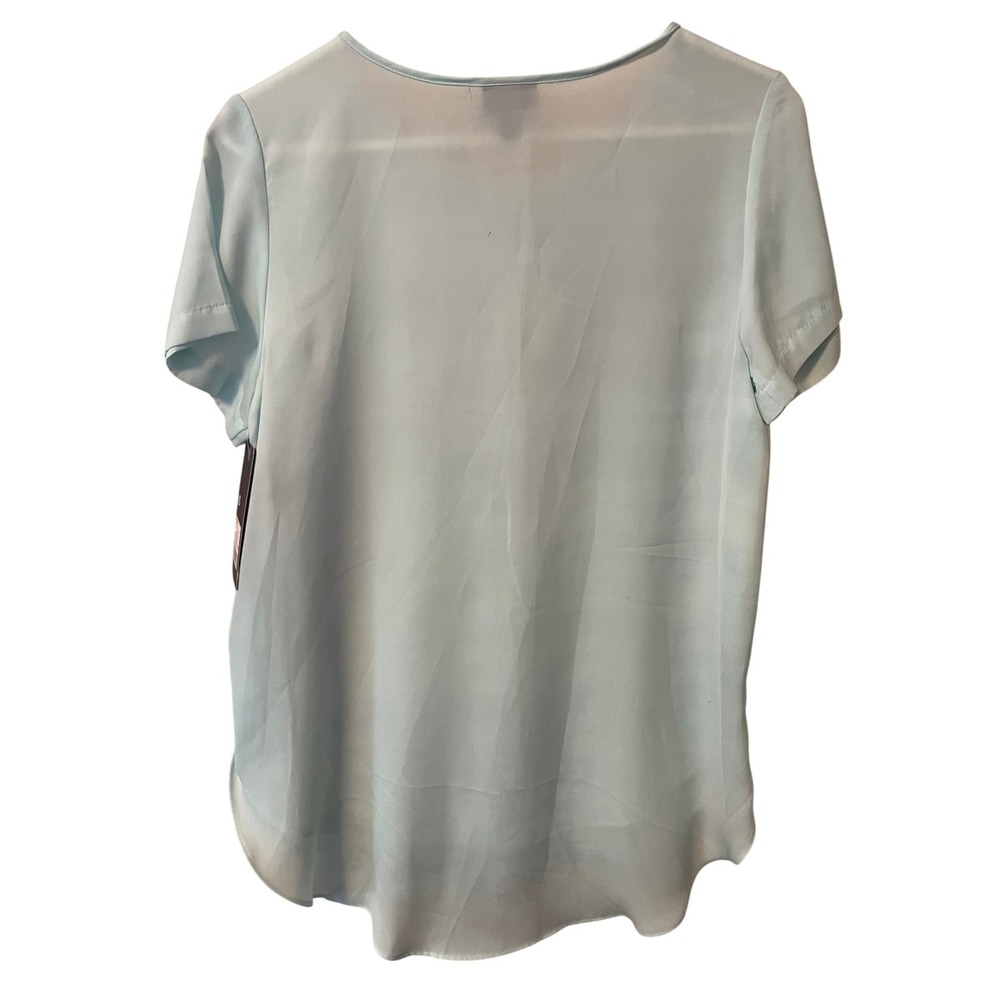 Mossimo Supply Co Cool Mint Floral Striped Blouse W Size S NWT Fairy Boho Tropic - Picture 4 of 9